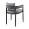 Armen Living Argiope Outdoor Patio Dining Chairs in Aluminum with Gray Cushions, PK2 840254332997 - alternate 7